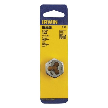 IRWIN DIE 1"" HEX 5/16-24NF 9429